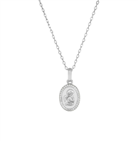 Collana Amen Donna Angelo custode in Argento Zircone CLANSMBB - CLANSMBB